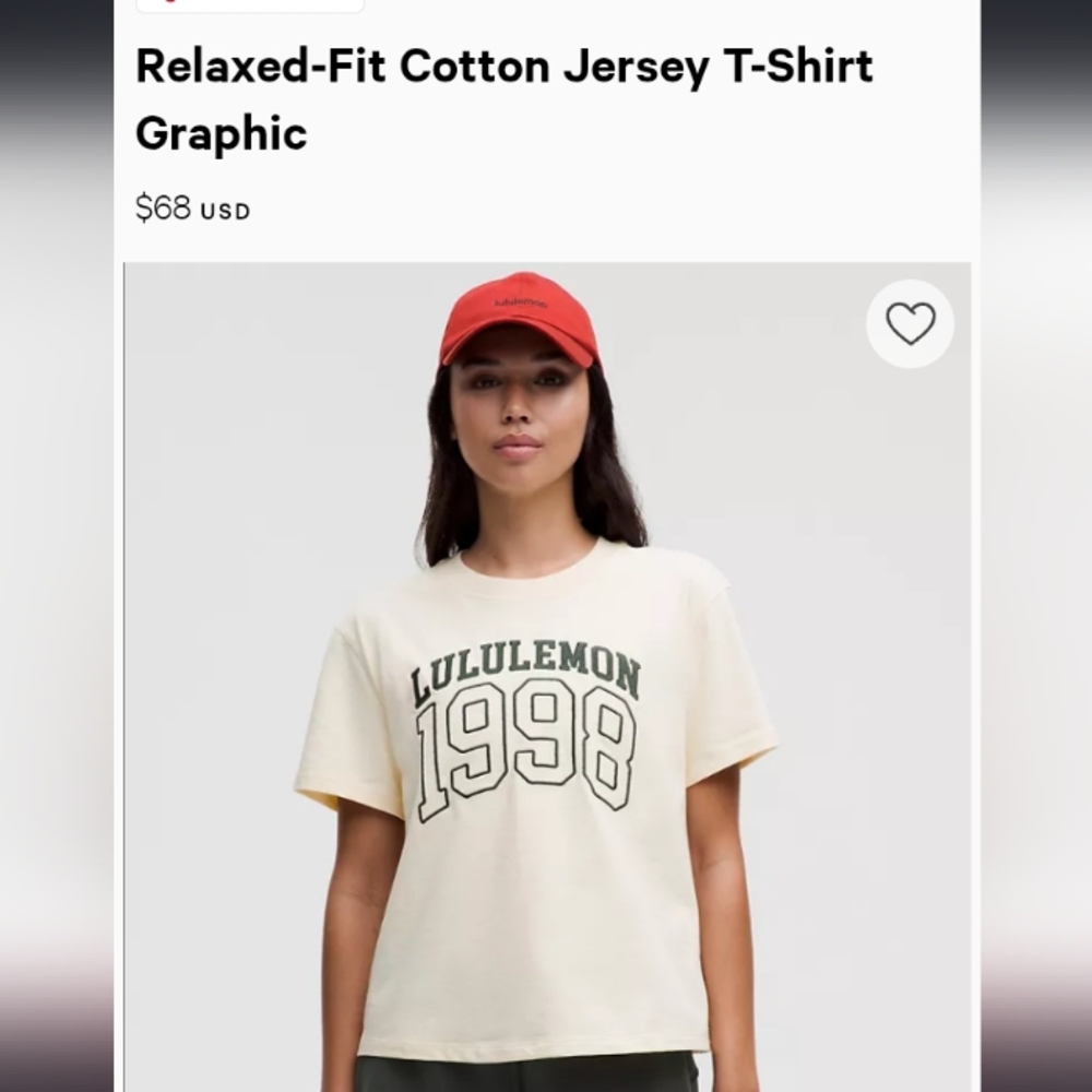 Lululemon Cream Graphic T-Shirt